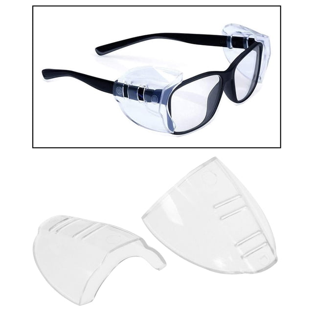 Protectores Laterales para Gafas Protección Segura de TPU//Suave/Antideslizante Protectores Laterales para Gafas Mediano Pequeño 4 agujeros shamjiam Protectores laterales