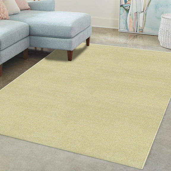 Unique Loom Everyday Solid Collection Area Rug - Mono (3' x 5' 3" Rectangle Pastel Green)