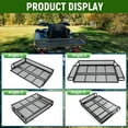 thumbnail image 6 of KOJEM 42" Rear Cargo Basket Universal ATV UTV Black Steel Storage Rack Rear Goods Mesh Rack, 6 of 14