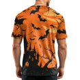 thumbnail image 6 of DORKASM Men's Halloween Costumes Crew Neck Spooky Fashion Pullover Short Sleeve Ghost Graphic Funny Print Vacation T-Shirt Skeleton Fall Winter Basic Tops Orange 2XL, 6 of 6
