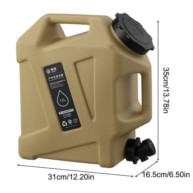 10/12L Camping Water Storage Container Large Capacity Portable Water Carrier Bag Outdoor Picnic Accessory