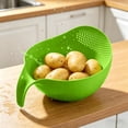 thumbnail image 5 of Colanlan Rice Washer Strainer with Handle (Large Green), 5 of 5