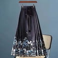thumbnail image 2 of Women Horse Face Skirt Seft Tie Print Elegant Vintage Long Swing Maxi Pleated Skirts Chinese Traditional Hanfu, 2 of 2