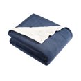 thumbnail image 3 of Eddie Bauer Signature Solid Blue Ultra Soft Plush Fleece Full/Queen Blanket, 3 of 8