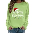 thumbnail image 2 of HOMBOM Womens Plus Size Sweatshirts Crewneck Christmas Graphic Fashion Green Merry Essentials Sweatshirt for Adult, 2 of 5