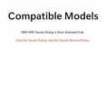 thumbnail image 3 of 3 Holes Movable Passenger Right Side Quarter Window Quarter Glass Compatible with Toyota Pickup 2 Door Extended Cab 1989-1995 Models, 3 of 5
