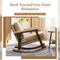 thumbnail image 4 of Timbernest Rocking Chair Accent Chair Reading Armchair for Living Room, Bedroom, Sunroom, Khaki, 4 of 9