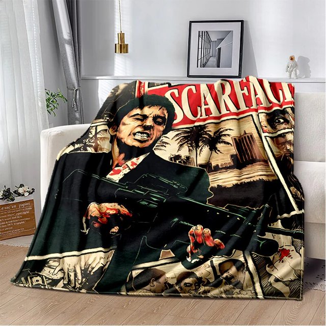 Scarface-mantas de franela con dibujos animados para niños, mantas Súper suaves y cálidas, para viajes, sofá, cama, regalos para niños