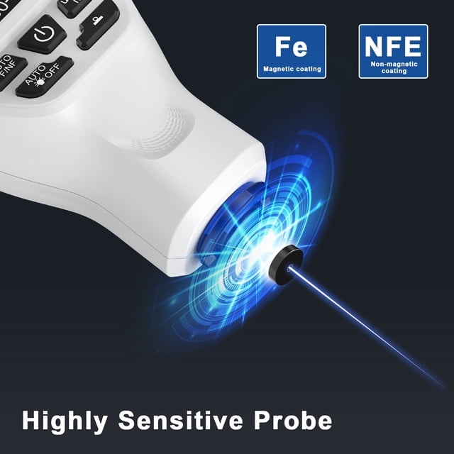 Thickness Gauge,Thickness Tester Probe Thickness Meter Car Tester Probe Modes Function Car Paint Thickness Precise Lcd Film Thickness Precise Lcd Film Thickness Meter Paint Thickness Tester Buzhi