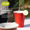 thumbnail image 5 of True Plastic Party Cups for Beers, Wines, Cocktails, 16oz Set of 100, Red, 5 of 12