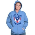thumbnail image 4 of Island Lovin Puerto Rican Pride PR Zip Hoodie Sweatshirt Women Brisco Brands M, 4 of 5