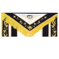 thumbnail image 4 of Grand Master Blue Lodge Apron - Elegant Black Velvet with Gold Emblem and Wreath, 4 of 5