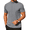 Gray, variant on Mock Turtleneck for Men Heavy Weight Cotton Short Sleeve Mock Neck Shirt Dress Casual Stretch T-Shirts Basic Regular Shirt Tops