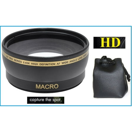 0.43x Hi Def Wide Angle with Macro Lens for Nikon Z-5 Z-6 Z-7 II 5II 6II 7II (52mm Compatible)