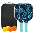 thumbnail image 1 of Uxcell Pickleball Paddles Set, Light Fiberglass Pickleball Set Blue Style, 1 of 7