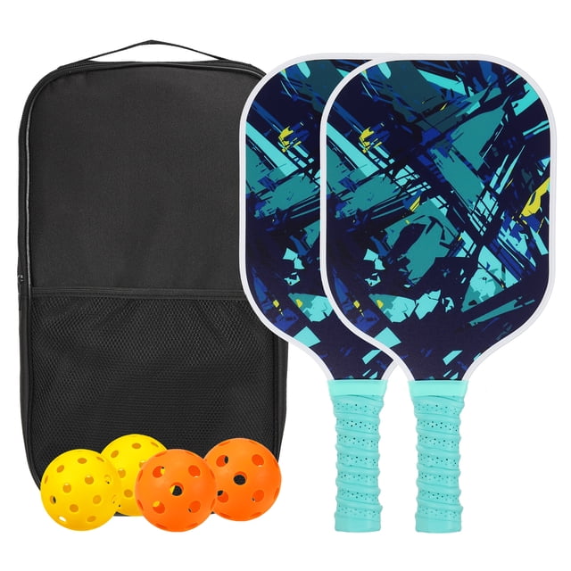 Uxcell Pickleball Paddles Set, Light Fiberglass Pickleball Set Blue Style