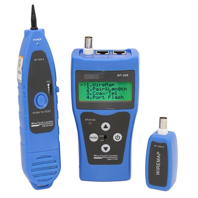 Network Monitoring Cable Tester NF-308 Wire Fault Locator LAN Network Coacial Lan 5E,6E Cable Length Tester ,Easy to Use
