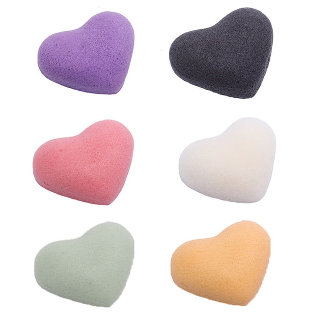 Juego de esponjas Konjac, 6 esponjas faciales exfoliantes para pieles radiantes, limpieza suave para pieles sensibles, purifica y limpia con raíces de plantas Konjac orgánicas naturales