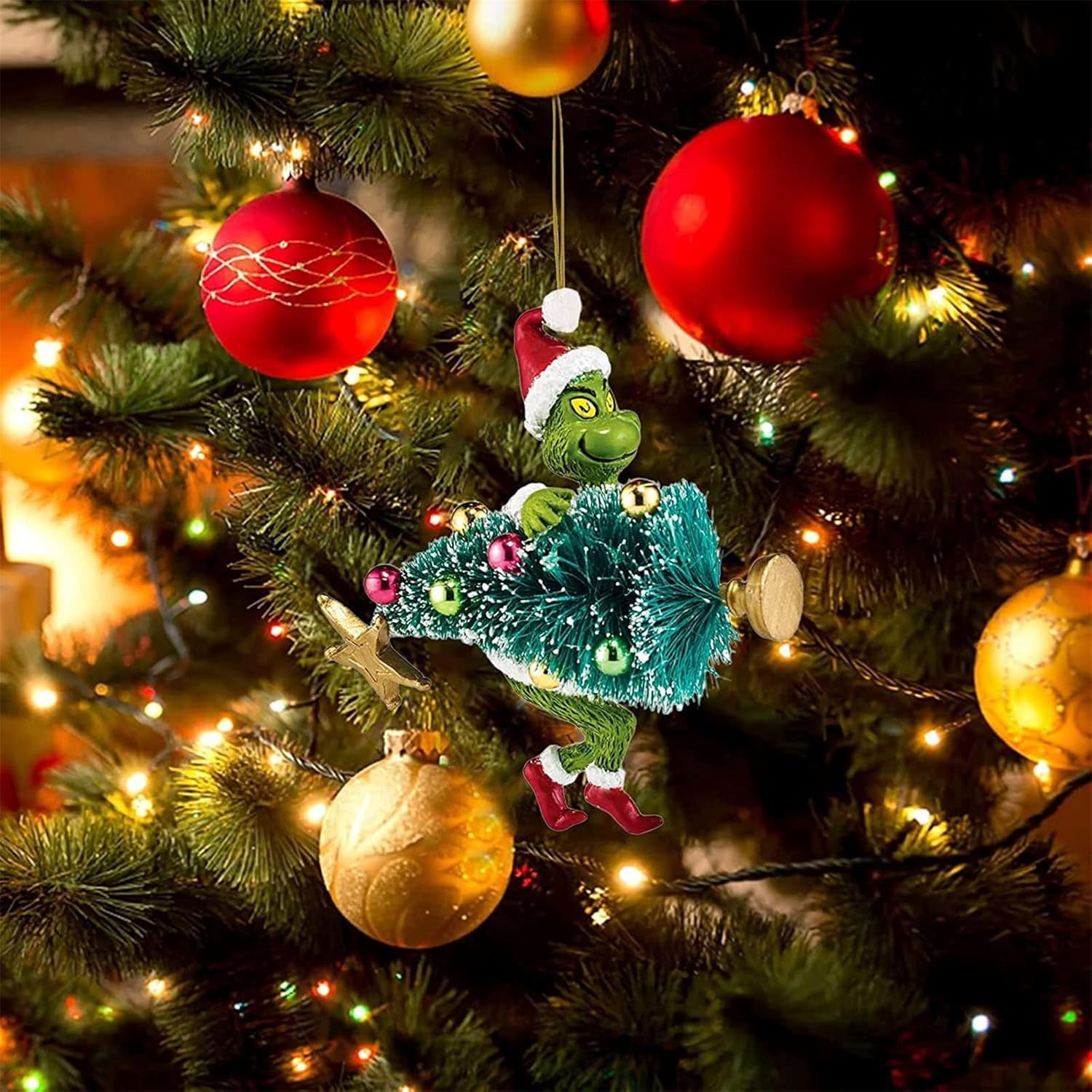 Merry Christmas Grinch Ornament Xmas Tree Hanging Decoration Figure Pendants