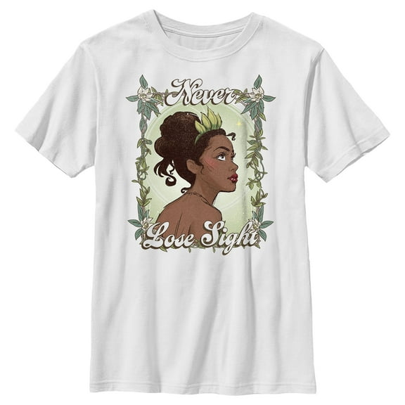 Boy's The Princess and the Frog Tiana Never Lose Sight  Graphic Tee White Large
