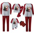 thumbnail image 4 of TFEOQRY Men's Christmas Pajamas for Family Christmas Casual Comfortable Printed Sleepwear Set Blouse Tops+Pants Set Red(Dad), 4 of 4