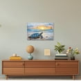 thumbnail image 5 of ZHONGYUTONG Sea Turtle Canvas Wall Art Turtle Bathroom Wall Decor Coastal Beach Pictures Ocean Animal Artwork Lighthouse Painting for Home Decor Framed (12.00" x 18.00"), 5 of 5