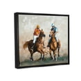 thumbnail image 4 of Stupell Industries Equestrian Polo Players Animals & Insects Painting Black Floater Framed Art Print Wall Art, 21 x 17, 4 of 10