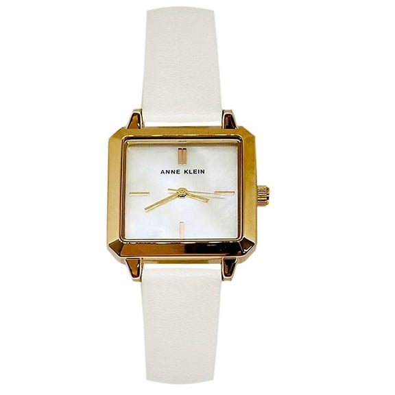 Anne Klein Women's Quartz White Leather Watch AK/3090RGWT