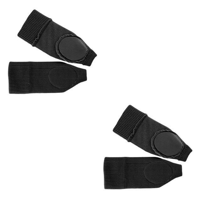 Vogacara Paquete de 2 guantes para el cuidado de las manos, muñequeras, mantenimiento del calor, estabilizador de masaje elástico reutilizable Negro 2piezas