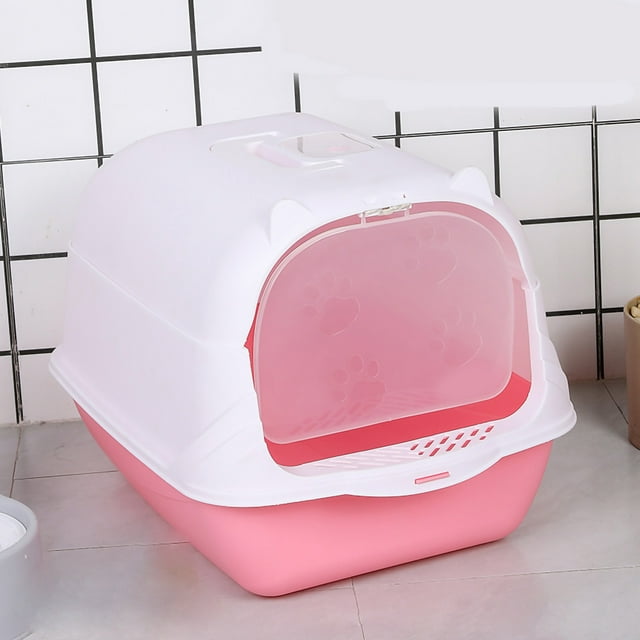 Cat Litter Box Hooded Litter Box Litter Box With Lid Cat Pet Supplies Enclosed Litter Box Fully Enclosed Large Cat Litter Box With Door Isolate Smelly Cat Toilet Cat Pet