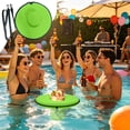 thumbnail image 2 of chaungfeng 1 Pcs Floating Drink Holder, Medium Floating Coaster Pool Drink Holder, Floating Cooler Float Cup Holder Inflatable Drink Holder for Swimming Pool Party Hot Tub Water Fun, 2 of 6