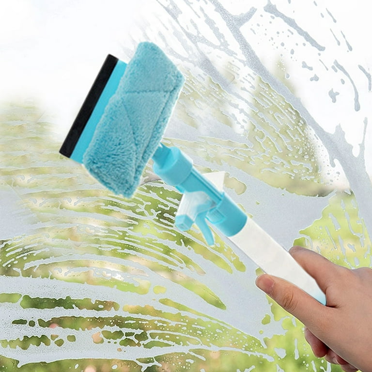 3 In 1 Window Glass Cleaning Tool with Sponge and Rubber Blade
