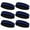 Black / Blue / Black, variant on Couver Terry Cloth Striped Headband 2 Colored Head Sweatband - 6 Pieces Pack (Blue / Black)