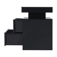 thumbnail image 5 of SAYGOGO Black Nightstand with RGB LED Lights, 2 Fabric Drawers, Modern End Table for Bedroom, Living Room, Office, 5 of 9