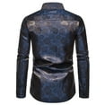thumbnail image 3 of SWSMCLT Men's Button Down Shirts Long Sleeve Button Down Shirt Fitted Top Soft Summer Basic Fall Button Up Blue Small, 3 of 4