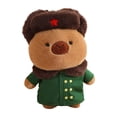 thumbnail image 2 of con abrigo sombrero capibara juguete suave coleccionable dibujos animados decoración del hogar muñeca capibara para marrón y S, 2 of 9