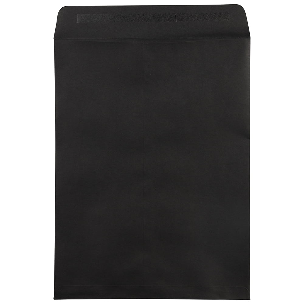 JAM Paper Black 9 x 12 Open End Catalog Peel and Seal Envelopes, Bulk 500 Per Box