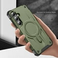 thumbnail image 5 of for Samsung Galaxy S24 Strong Magnetic Case, Compatible with Wireless Charging, [Shockproof Military Grade Drop Protection] Rugged Hard Phone Cover Case for Samsung Galaxy S24, Armygreen, 5 of 7