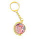 thumbnail image 1 of Hilo rojo flor planta pintura Anillo de oro de metal llavero llavero, 1 of 3