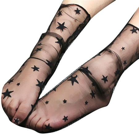 

3pcs Women Girls Nylon Star Grid Chic Mesh Girls Transparent
