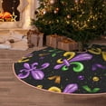 thumbnail image 5 of Rateoe Mardi Gras Carnival4 Pattern Christmas Tree Skirt with Ties , Christmas Tree Decorations, Farmhouse Christmas Decor Xmas Holiday Decorations-36", 5 of 6