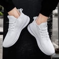 thumbnail image 4 of GLYGML Striped Knit Sneakers Lightweight Breathable Athletic Shoes with Non-Slip Sole for Running and Daily Wear, 4 of 5