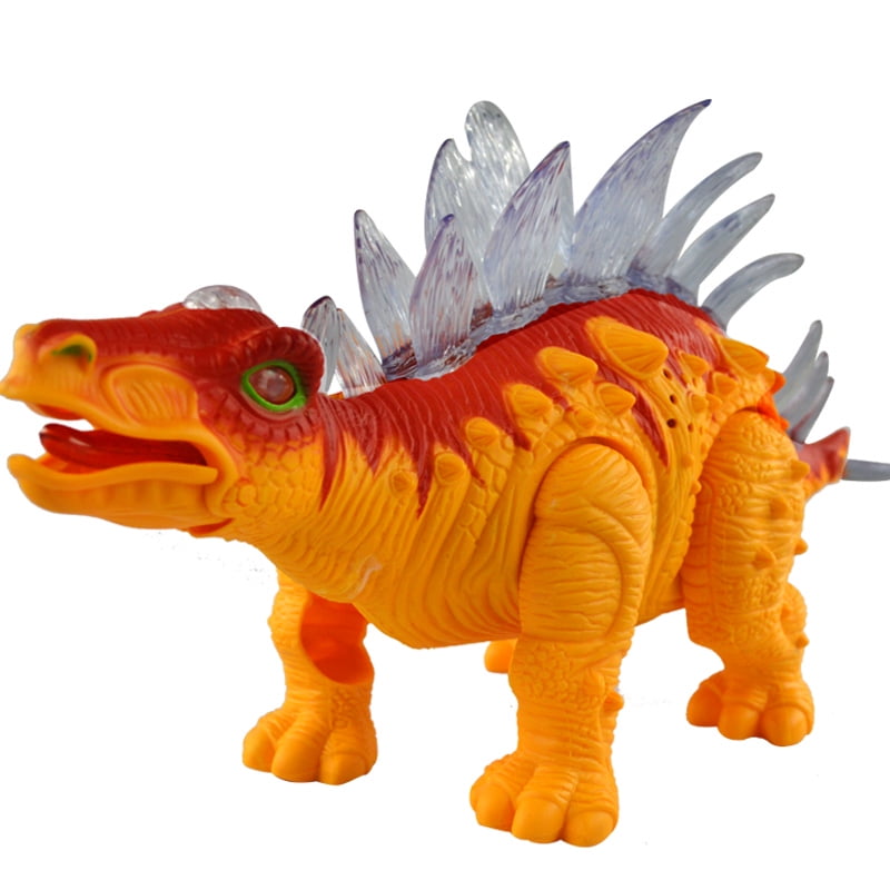 PlayWorld Prehistoric Past Stegosaurus Dinosaur With Lights And Sounds - Orange