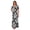Scoop Neck Burgundy, variant on Damask Print Cap Sleeves Smocked Waist Plus Sized Maxi Dresses