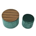 thumbnail image 4 of Round Chenille Storage Ottoman with Drum Stool / Serves as Snack Tray, Extra Seat, 4 of 7