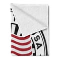 thumbnail image 2 of American Soft Flannel Fleece Throw Blanket, Stamp with National Flag and Lettering Made in the USA, Cozy Plush for Indoor and Outdoor Use, 50" x 60", Charcoal Grey Multicolor, by Ambesonne, 2 of 5