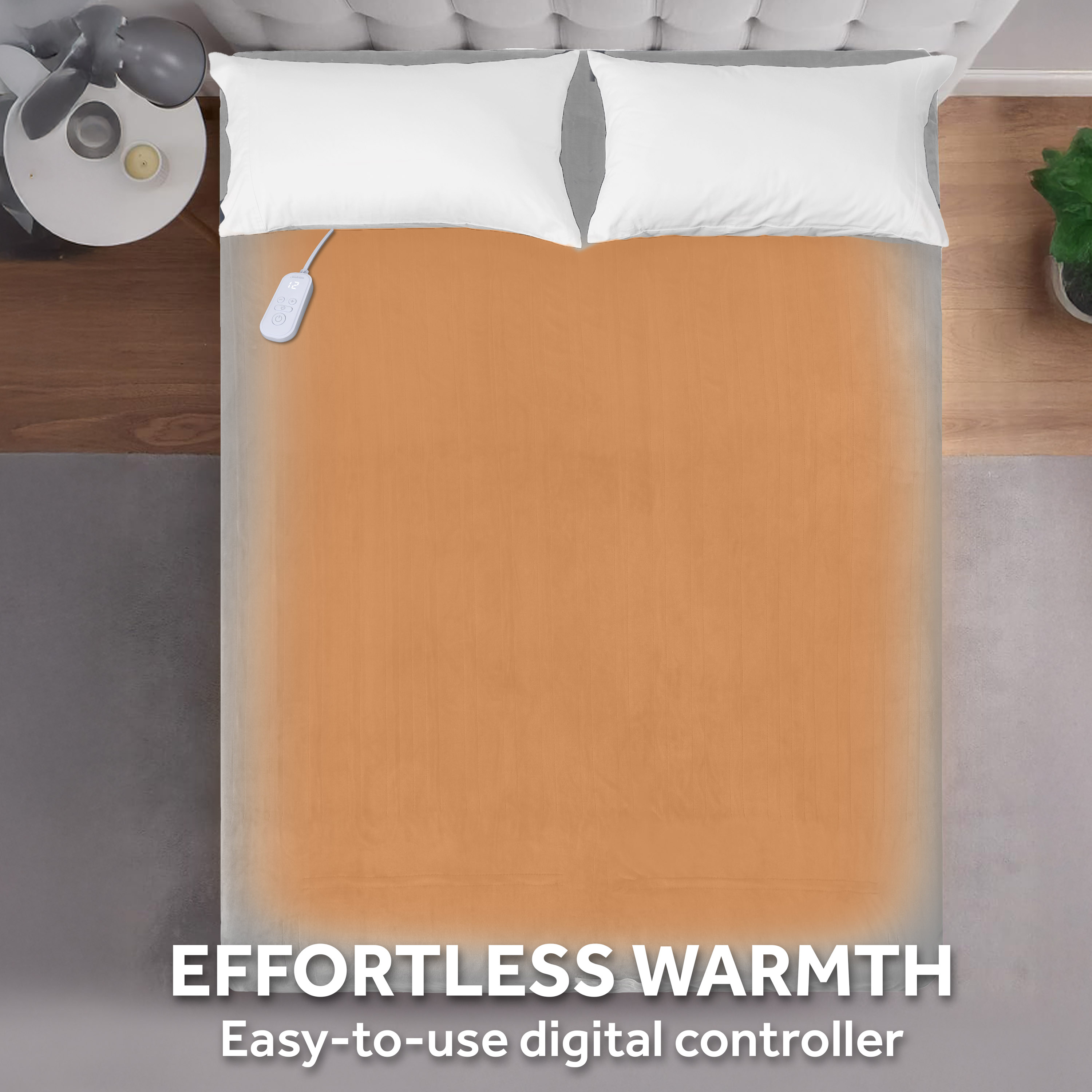 Sunbeam Heated Electric Brushed Fleece Bed Blanket, Twin photo 5