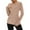 Khaki, variant on BLVB Thermal Shirts for Women Long Sleeve Tops Ladies Fleece Lined Undershirt Soft Crewneck Base Layer Tops for Winter Cold Weather