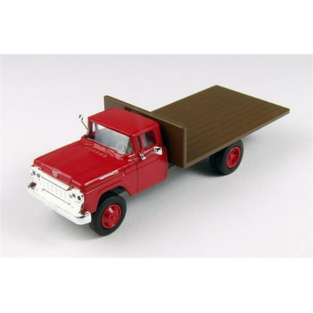 Cmw Cmw30411 1960 Ford F 600 Flatbed Model Truck Monte Carlo Red