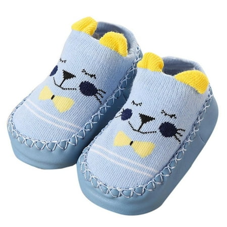 

Shpwfbe Shoes Boys Girls Cartoon Ears Floor Non Slip Step Baby Socks